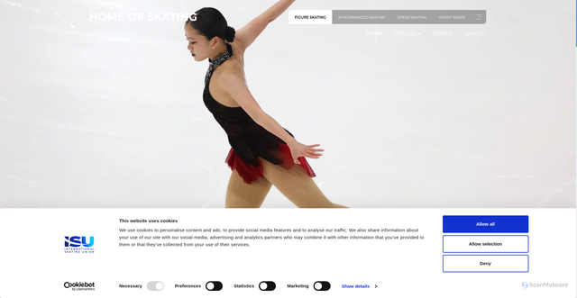 Security scan screenshot of https://isu-skating.com/figure-skating/news/rinka-watanabe-edges-world-champion-alysa-liu-for-womens-short-program-lead-at-skate-america/