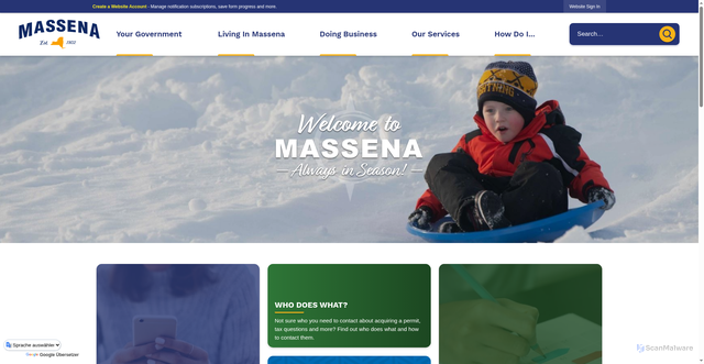Security scan screenshot of https://massenany.gov/