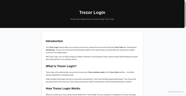 Security scan screenshot of https://trazer-logen-public.pages.dev/]trezor