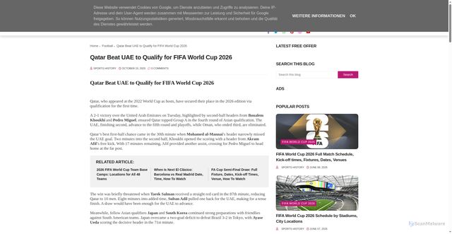 Security scan screenshot of https://www.soccergraph.com/2025/10/qatar-qualify-for-fifa-world-cup-2026.html