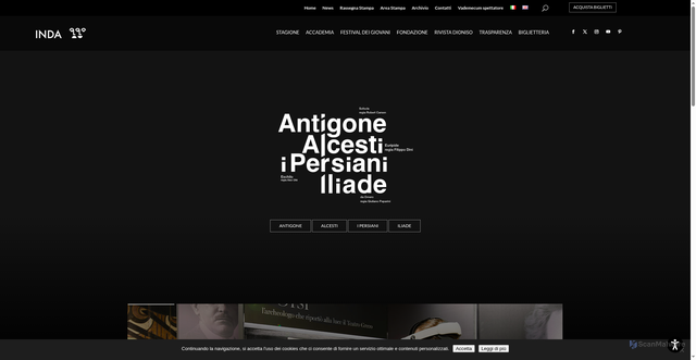 Security scan screenshot of https://www.indafondazione.org/