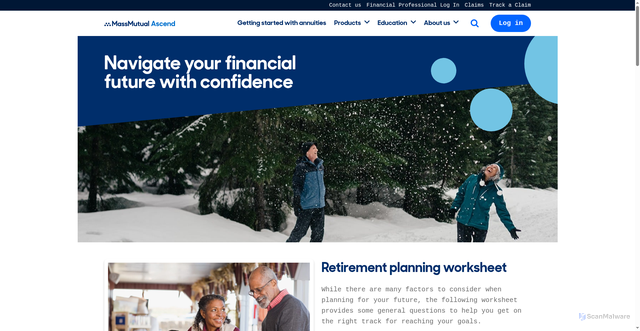 Security scan screenshot of https://massmutualascend.com