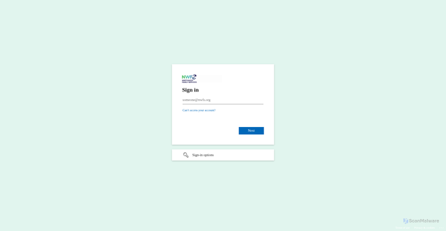 Security scan screenshot of https://nwfamily-my.sharepoint.com