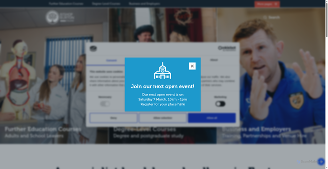 Security scan screenshot of https://www.bishopburton.ac.uk/
