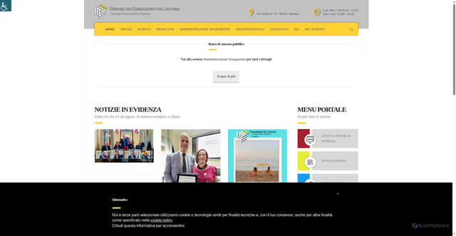 Security scan screenshot of https://consulentidellavoro.me.it/