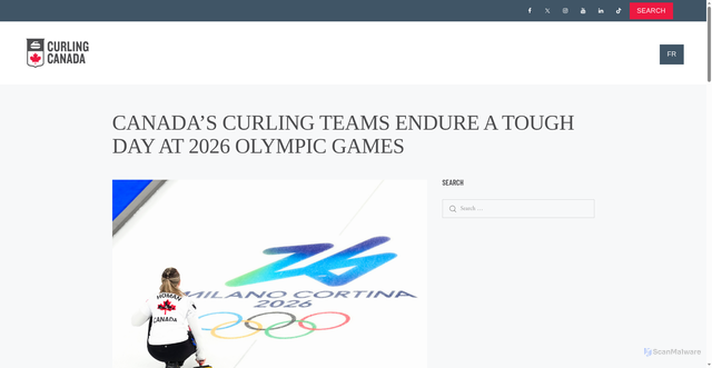 Security scan screenshot of https://www.curling.ca/blog/2026/02/14/canadas-curling-teams-endure-a-tough-day-at-2026-olympic-games/