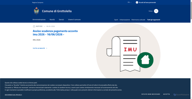 Security scan screenshot of https://www.comunegrottolella.it