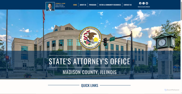 Security scan screenshot of https://www.madcosao.gov/