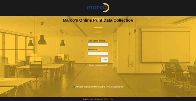 Security scan screenshot of https://fmaudit.marconet.com