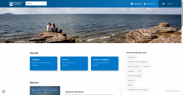 Security scan screenshot of https://www.borgholm.se/