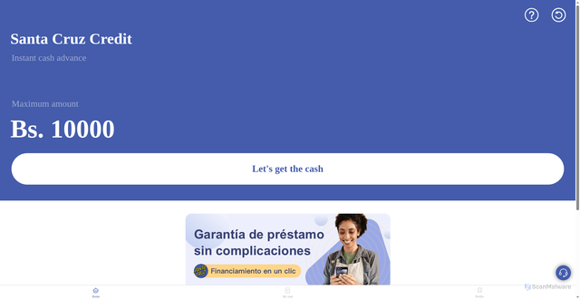 Security scan screenshot of http://m.santacruzcredit.net/