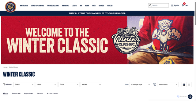 Security scan screenshot of https://flateamshop.com/winter-classic/?srsltid=AfmBOoo7ZXKlGR-cHnP5ZU2V9nUDO9a2GyFmi0AOJQkLbN7m9_Mrs7eR