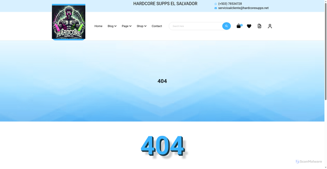 Security scan screenshot of https://hardcoresupps.net/product/wireless-earbuds-with-noise-cancellation/