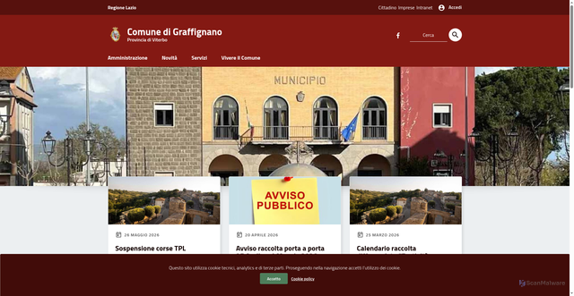 Security scan screenshot of https://www.comune.graffignano.vt.it