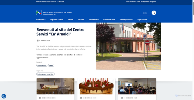 Security scan screenshot of https://www.casariposocaarnaldi.it/
