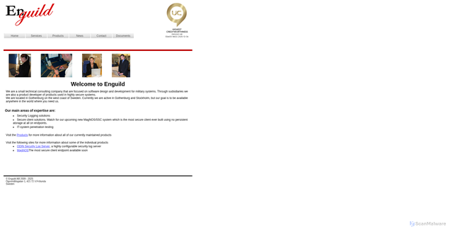 Security scan screenshot of http://enguild.com/