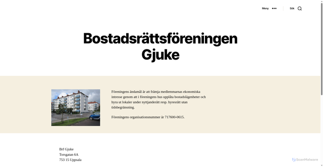 Security scan screenshot of https://gjuke.se
