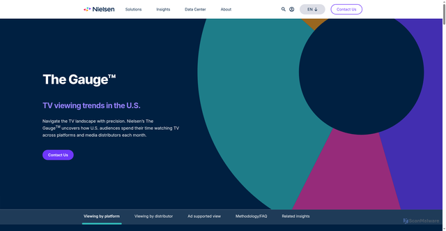 Security scan screenshot of https://www.nielsen.com/data-center/the-gauge/