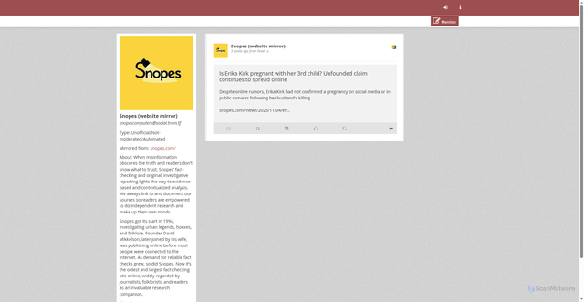 Security scan screenshot of https://social.trom.tf/display/dbc8dc44-b6af2dfa-e0d738b4ccba34f5