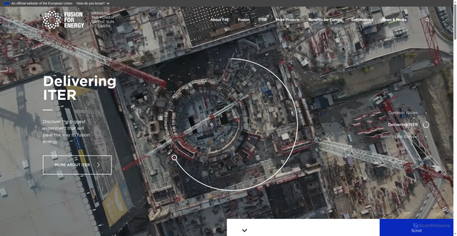 Security scan screenshot of https://fusionforenergy.europa.eu/