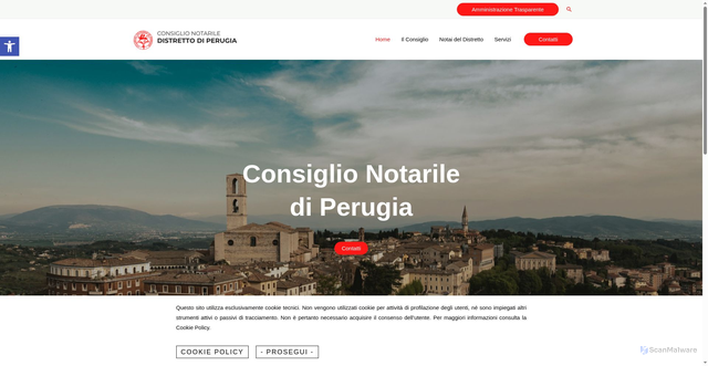 Security scan screenshot of https://www.consiglionotarileperugia.it/