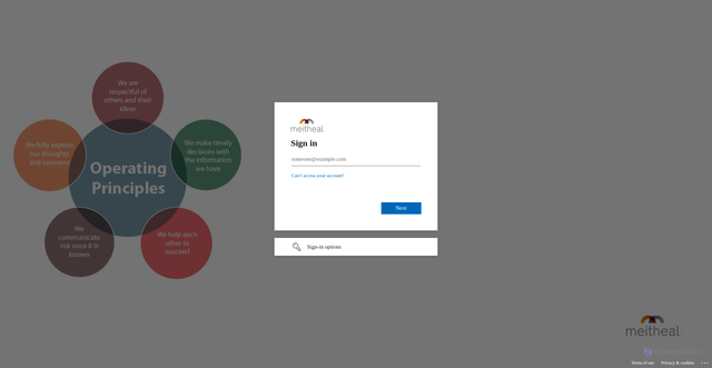 Security scan screenshot of https://meithealpharmaceuticals.sharepoint.com