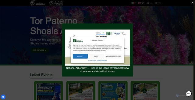 Security scan screenshot of https://romanatura.roma.it/