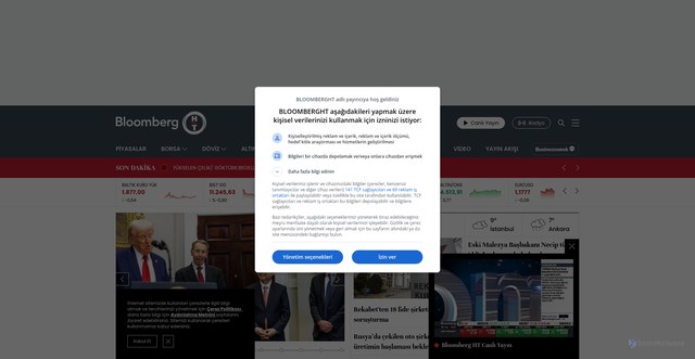 Security scan screenshot of https://www.bloomberght.com
