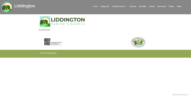 Security scan screenshot of https://liddington.org/parish-council-2/