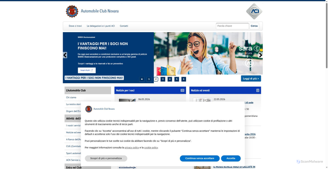 Security scan screenshot of https://www.novara.aci.it