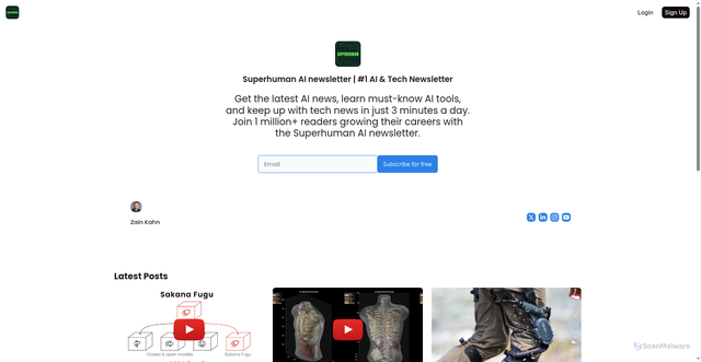 Security scan screenshot of https://www.superhuman.ai/