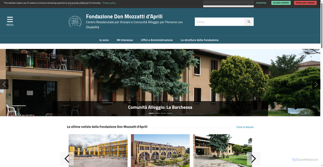Security scan screenshot of https://www.donmozzatti.it/home