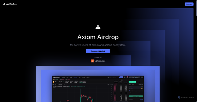 Security scan screenshot of https://axiomdrop.net/