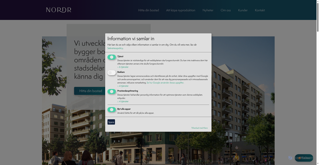 Security scan screenshot of https://nordr.se