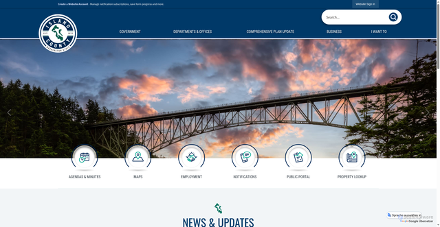 Security scan screenshot of https://islandcountywa.gov/