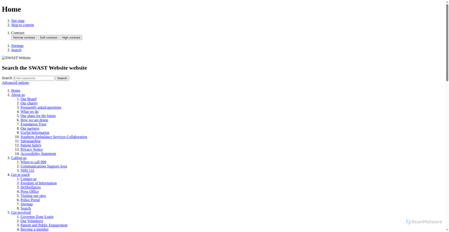 Security scan screenshot of https://www.swast.nhs.uk/