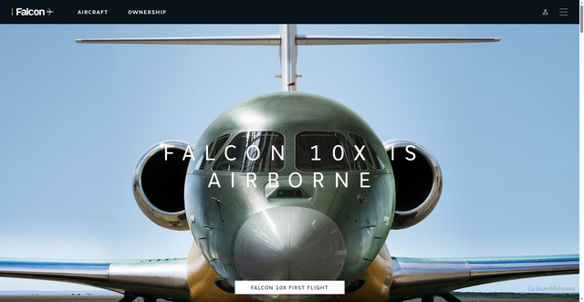 Security scan screenshot of https://dassaultfalcon.com