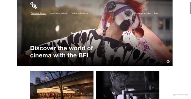 Security scan screenshot of https://bfi.org.uk