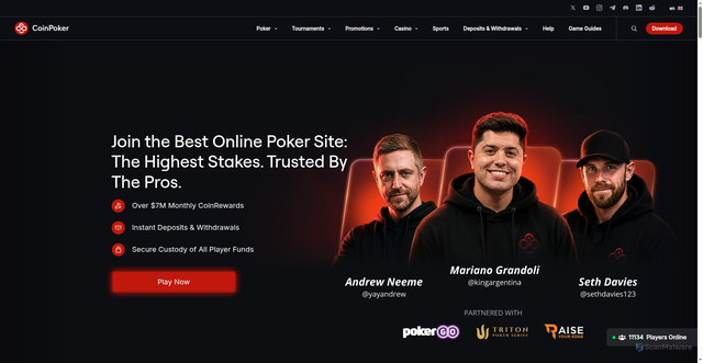 Security scan screenshot of https://coinpoker.com
