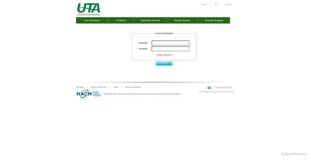 Security scan screenshot of https://itranz.unitedtranzactions.com