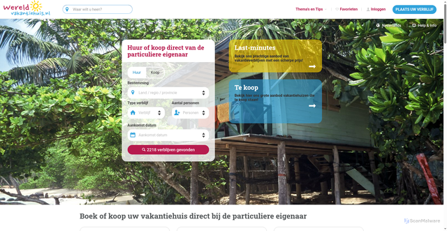 Security scan screenshot of https://wereldvakantiehuis.nl