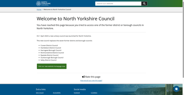 Security scan screenshot of http://www.cravendc.gov.uk