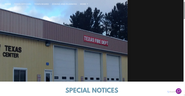 Security scan screenshot of https://townoftexas.com/