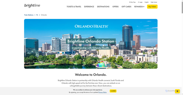 Security scan screenshot of https://www.gobrightline.com/train-stations/fl/orlando
