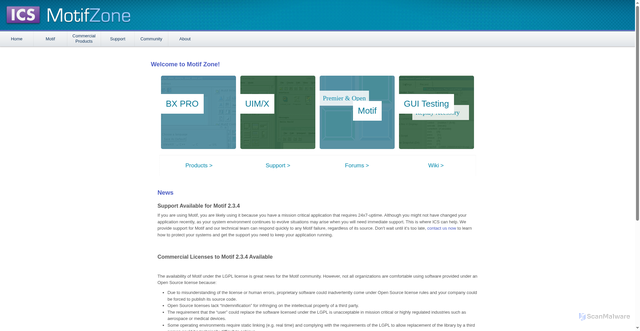 Security scan screenshot of https://motif.ics.com