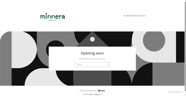 Security scan screenshot of https://minnera.se