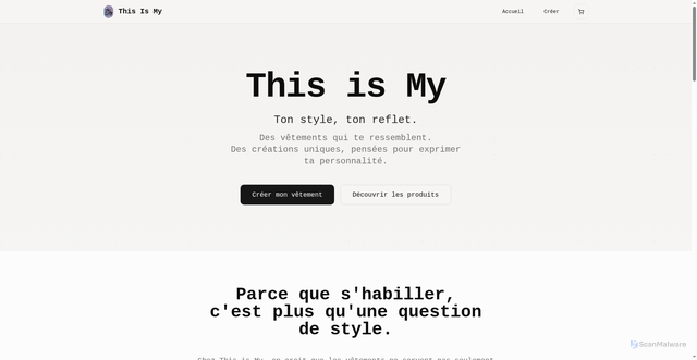 Security scan screenshot of https://www.thisismy.shop/