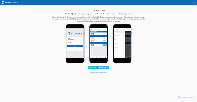Security scan screenshot of https://stafflinq.com