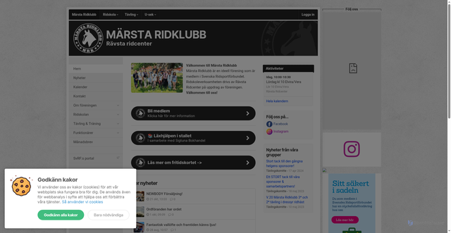 Security scan screenshot of https://marstaridklubb.se