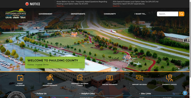 Security scan screenshot of https://paulding.gov/
